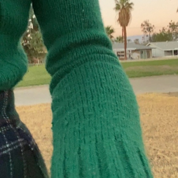 Cremieux preppy green cable-knit pullover fitted sweater, women’s XS - Picture 16 of 16